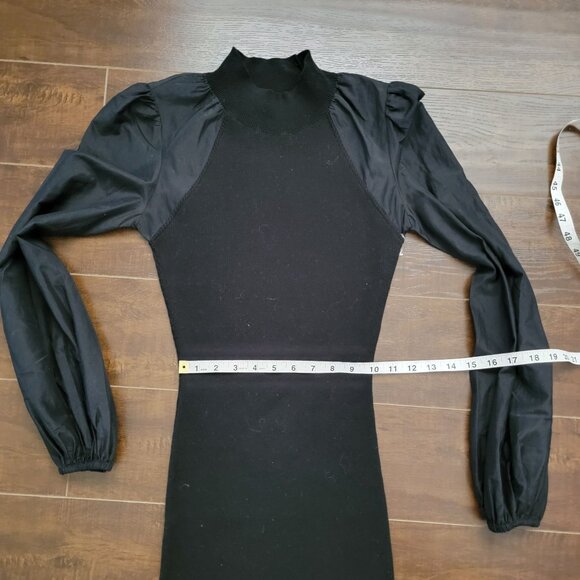 NEW ALLSAINTS Cleo Mini Dress Womens 4 Black Chic Designer Goth Feminine - Picture 7 of 8